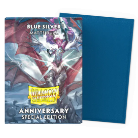 100 Dragon Shield Sleeves - Dual Matte Blue Silver